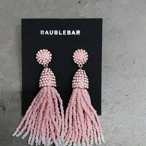 Baublebear pink tassel drop earrings